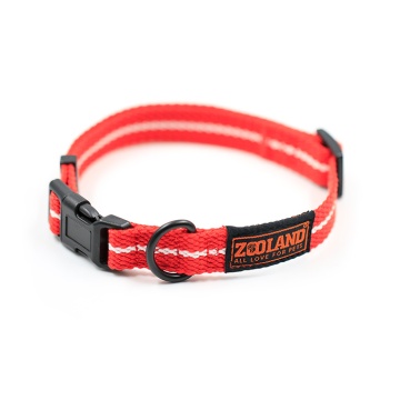 Zooland Περιλαίμιο Cotton Webbing Κόκκινο M 2x33-50cm