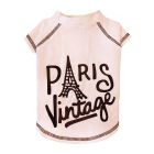 Pet Μπλούζα Σκύλου Paris Vintage White M 28cm