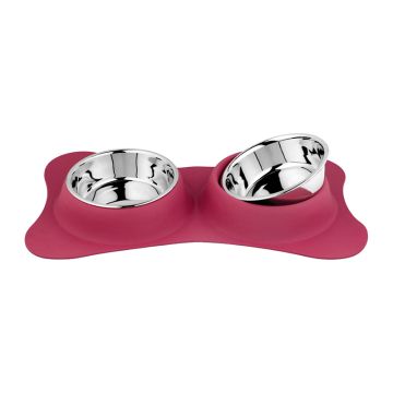 Pet Μπολ Διπλό Κόκκινο Large