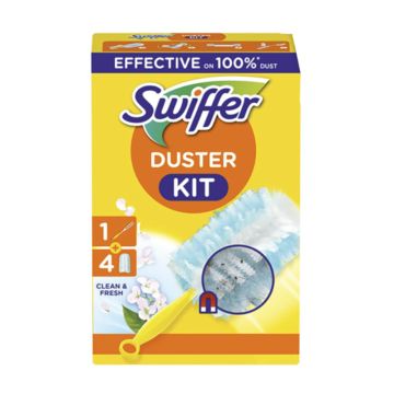 Swiffer Λαβή & 4 Ανταλλακτικά Πανάκια Clean & Fresh