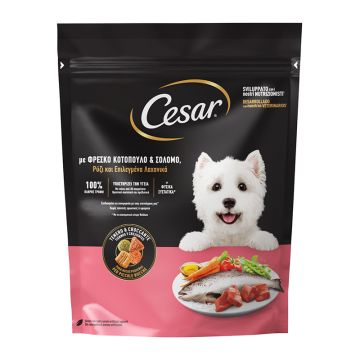 Cesar Adult Dog Κοτόπουλο, Σολομός & Λαχανικά 800gr