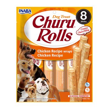 Inaba Churu Rolls Λιχουδιές Σκύλου με Κοτόπουλο 96gr