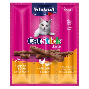 Vitakraft Cat Stick Mini με Πουλερικά & Συκώτι 18gr 3τμχ