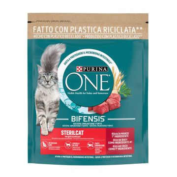 Purina One Sterilised Cat με Βοδινό & Σιτάρι 450gr
