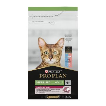 Purina Pro Plan Cat Sterilised με Μπακαλιάρο & Πέστροφα 1.5Kg