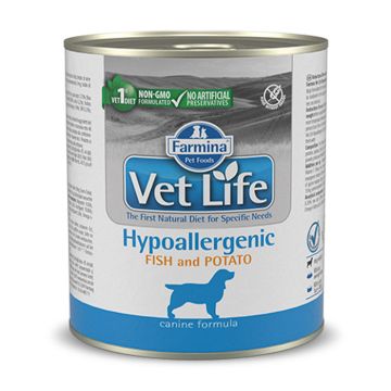 Vetlife Dog Hypoallergenic με Θαλασσινά & Γλυκοπατάτα 300gr