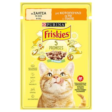 Friskies Cat Κοτόπουλο σε Σάλτσα 85gr