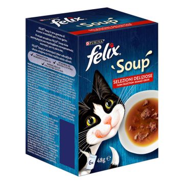 Felix Soups με Βοδινό, Κοτόπουλο & Αρνί 6x48gr
