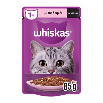 Whiskas με Σολομό σε Σάλτσα 85gr