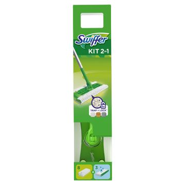 Swiffer Έτοιμη Σκούπα με 8 Ανταλλακτικά Πανάκια + 3 Βρεγμένα Πανάκια