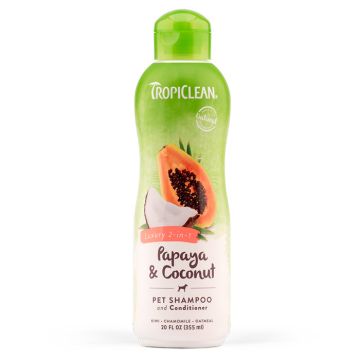 Tropiclean Σαμπουάν & Μαλακτικό Papaya & Coconut 355ml