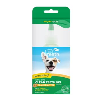 Tropiclean Fresh Breath Clean Teeth Gel Peanut Butter 118ml