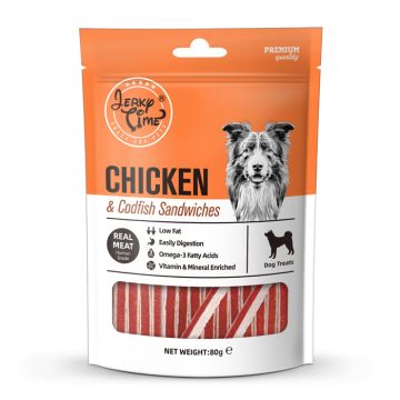 Jerky Time Chicken & Codfish Sandwich 80gr