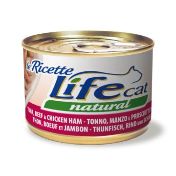Life Cat με Τόνο, Βοδινό & Ζαμπόν 150gr