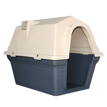 Σπιτάκι Σκύλου Γκρι με Καμινάδα Large 97x74x74.3cm