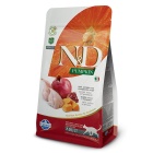N&D Pumpkin Cat Adult με Ορτύκι, Κολοκύθα & Ρόδι 5kg