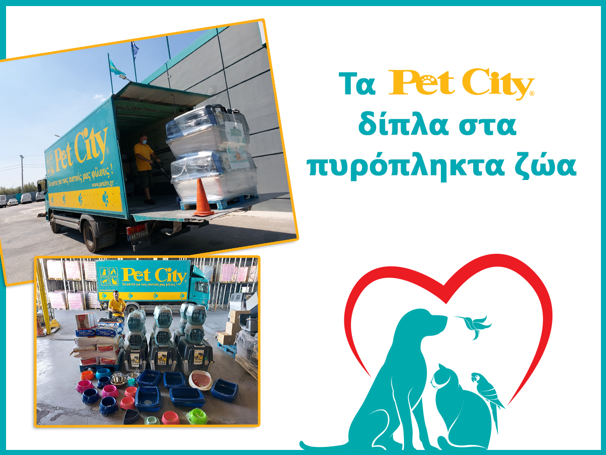 Τα PET CITY δίπλα στα πυρόπληκτα ζώα